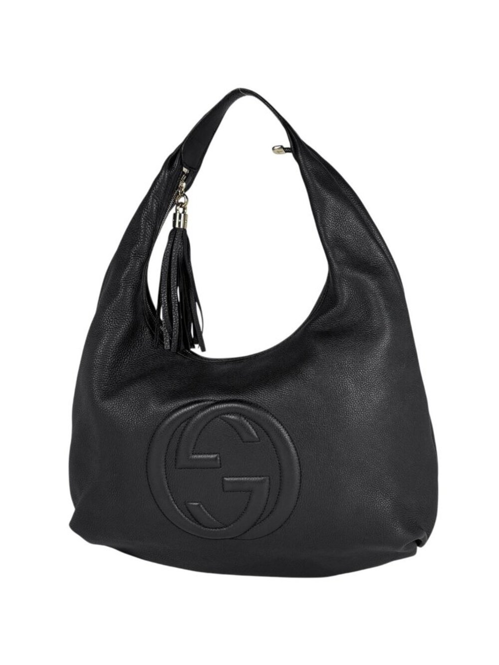 Gucci Shoulder Bag Soho Fringe Leather Black